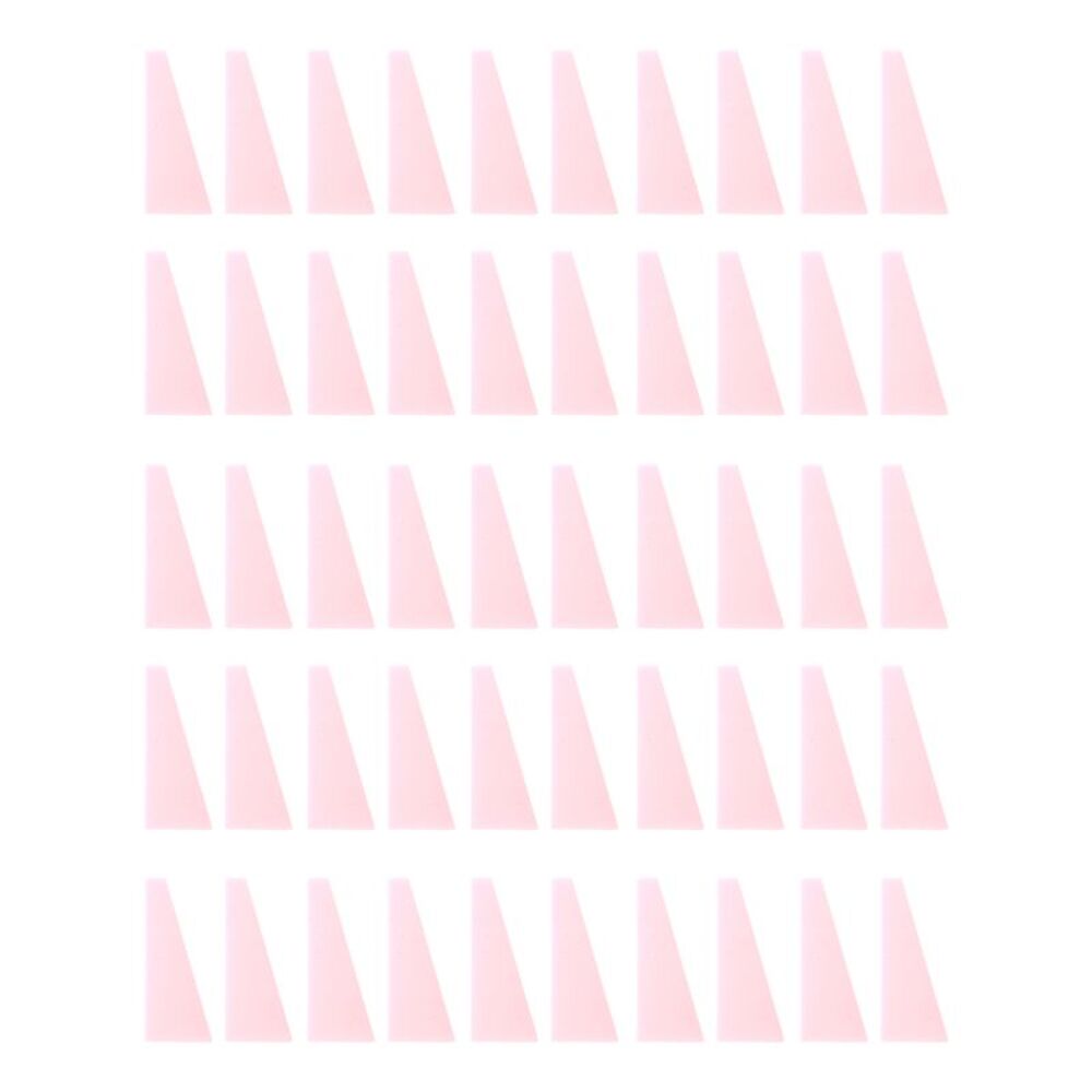 Trapezoid Face Makeup Sponge Light Pink 50 Pcs